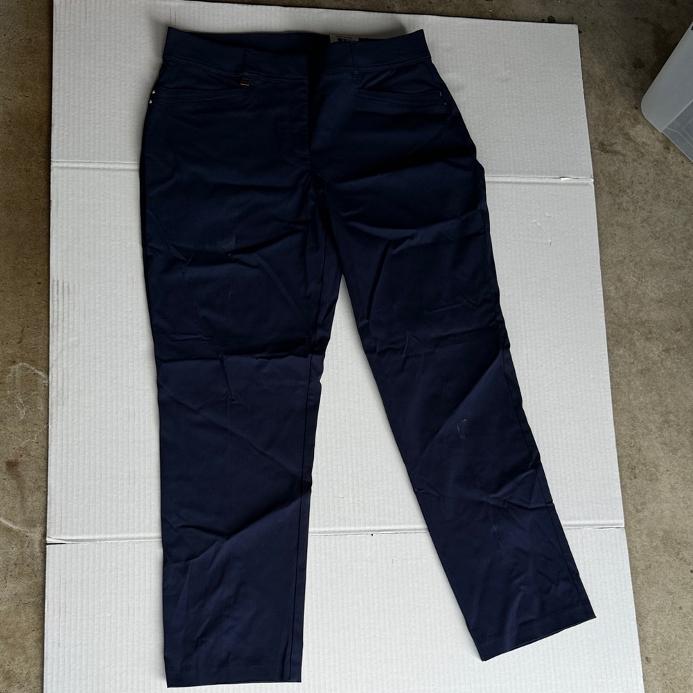 JM Collection Dark Navy Straight-Leg Men's Pants